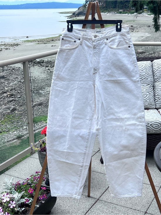 Agolde Denim - NWT AGOLDE Balloon Jean Ultra High Rise Curved Taper 28 Porcelain